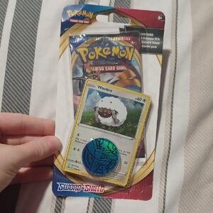Pokemon Sword & Shield Card Pack with Wooloo and Blue Coin